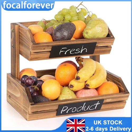 Tier freestanding wooden - 2-tier,
