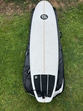 Down The Line Mini Mal Surfboard 7”6 White Unused Condition