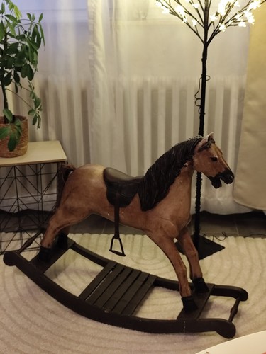 Museum antique rocking horse - antique,