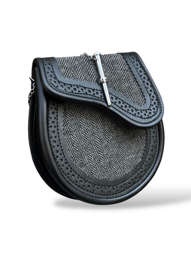 Men scottish tweed leather - scottish,