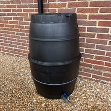 Water Butt Garden Rain Barrel with Tap & Lid (170 Litre) Rain Water Collector