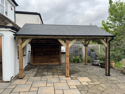 8x3m wooden gazebo heavy - 4.8x3m,