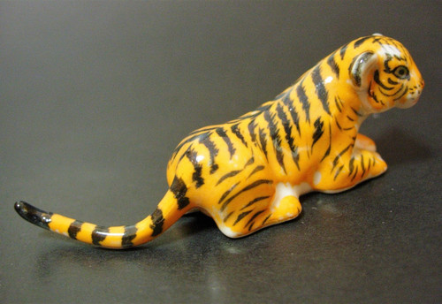 Miniature ceramic tiger - ceramic,