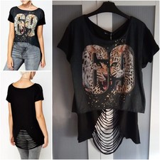 Punkyfish Embellished Top with Slash Back size UK 10 New with tags