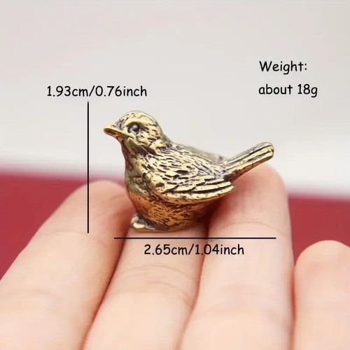 Brass bird statue golden - brass,
