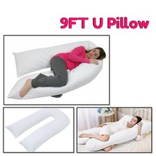 9 FT U Shaped Pillow Maternity Pregnency Support Long Full Body Comfort U Pillow