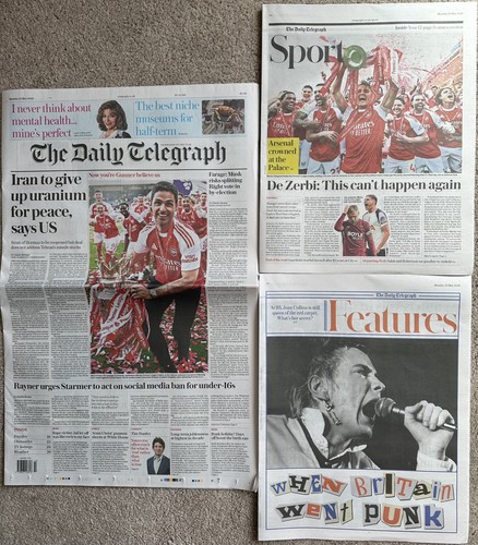Daily telegraph 25th may - may, 2026