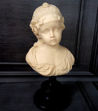 Vintage Alabaster Bust Young