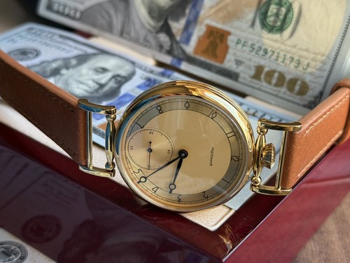Watch mechanical wrist golden - watch,