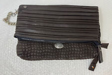 Replay Shoulder Bag Brown Leather Multi Compartmental Lovely Textured Design