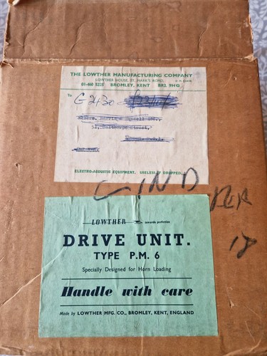Lowther pm6 speaker boxed - pm6,