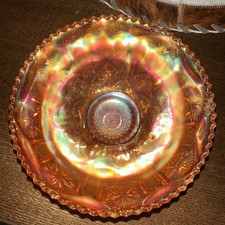 Vintage Carnival Glass Bowl 7"