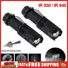 IR LED Flashlight 850/940nm Infrared Illuminator Night Vision Zoom Torch