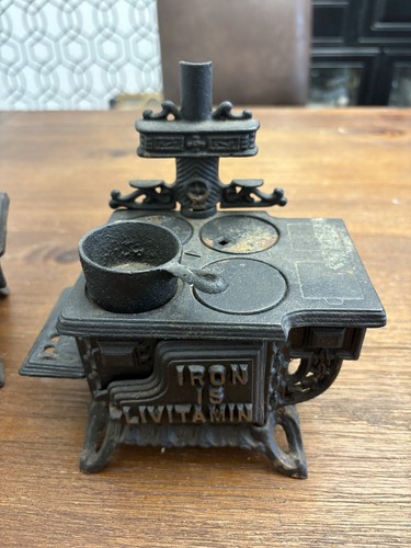 Miniature cast iron salesman - iron,