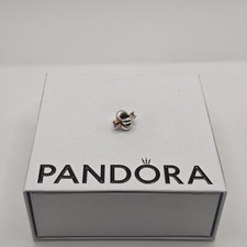 Pandora Charm Gold Two Tone Amethyst Love Knot Genuine ALE 925 790371AM