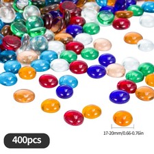 400PCS Decorative Glass Pebbles Glass Beads for Craft, Home Décor, Vase Filler