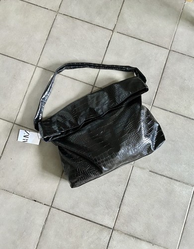 Zara black vegan leather mock - vegan,