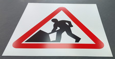 Road Works - Road Traffic Sign - Safety Sign - 600 x 600mm - Rigid PVC