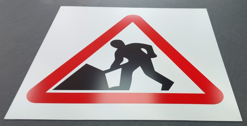 Road works traffic - road, sign