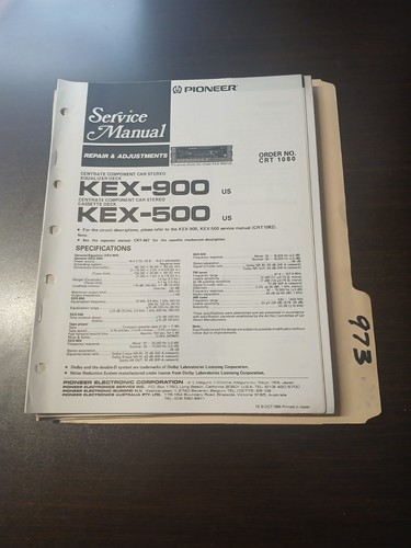Pioneer kex 900 500 - kex-900, kex-500