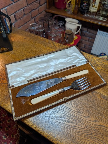 Cased antique epns silver - cased,