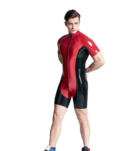 Mens short sleeve latex rubber - mens,