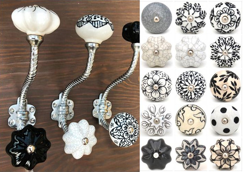 Vintage silver iron hooks - , coat