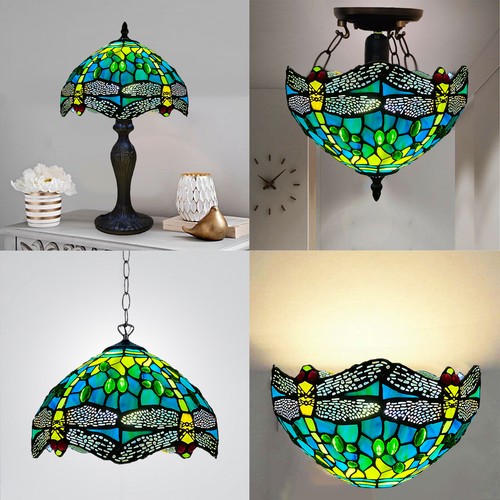 Tiffany style lamps - tiffany, 10-12"
