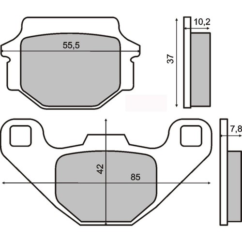 Pair brake pads - pads, kymco