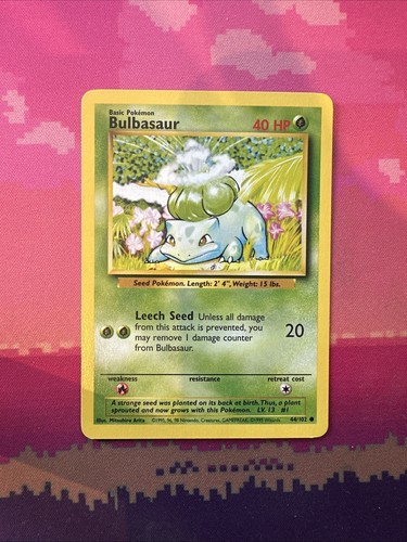 Pokemon card bulbasaur base - pokemon,