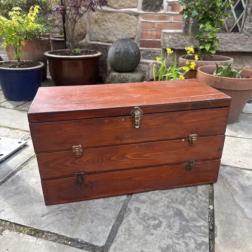 Wooden tool chest - wooden,