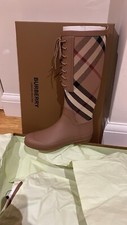 Burberry Vintage check and rubber rain boots