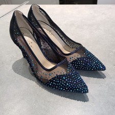 Lunar Elegance 6 Blue Sparkly High Heels Christmas New Year Party