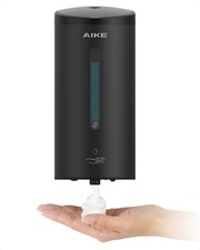 AIKE Automatic Foam Soap Dispenser 750ml Matte Black Wall Mounted