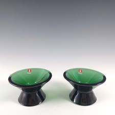 Iittala Pair of Green Glass