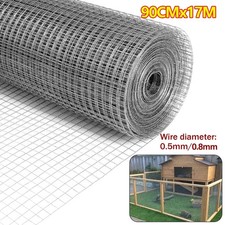17M Wire Welded Mesh Galvanised Fence 2.5cm mesh spacing Pet Chicken Coop Fence