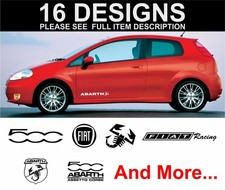 FITS fiat abarth stickers decals doblo panda stilo tipo punto stickers