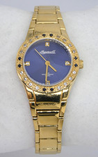 Ingersoll Gems Gold Plated Ladies Quartz Watch Blue Dial  IG0513