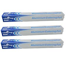 Caterwrap Aluminium Catering Foil | 3 Pack | 500mm x 30m | Heavy-Duty Catering