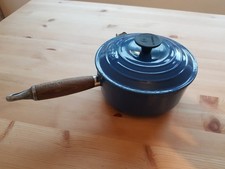 Le Creuset France Enamel Cast Iron Sauce Pan 18cm Blue