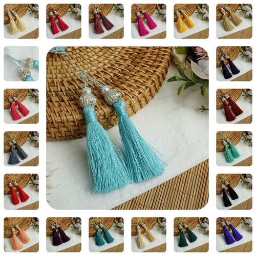 Pair indian tassel curtain - 1, ,curtain