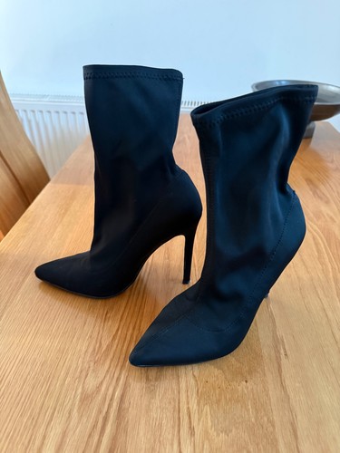 Black sock boots worn - boots, 5)