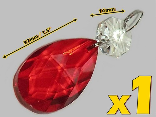 Red chandelier glass - chandelier, crystals