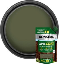Ronseal Shed & Fence Paint Forest Green One Coat Concentrate Refill Pouch 950ml