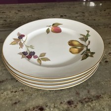 Royal Worcester Evesham Gold Salad/bread Plates 8” X 4 Oven Table Porcelain