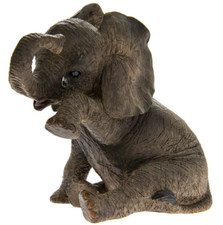 Missing You Elephant Statue African Elephant with Tear Drop Ornament Figurine 