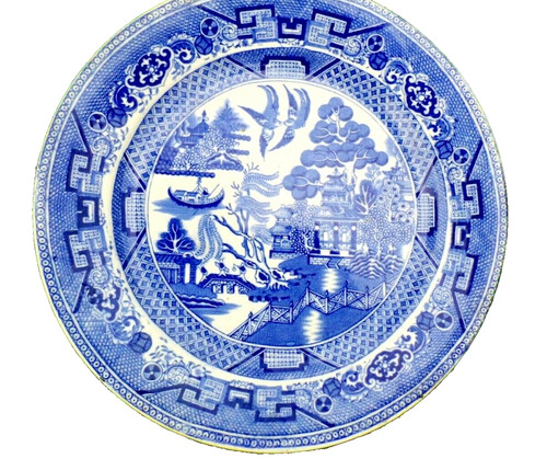 Willow pattern two - pattern, temples