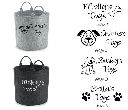 Personalised dog toy storage - dog,