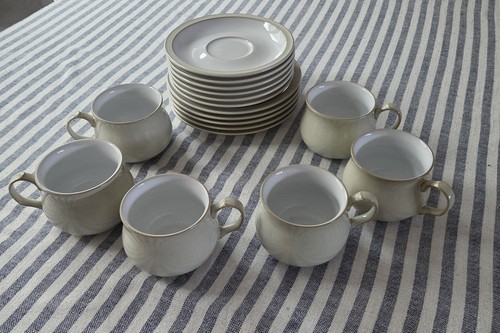 Denby white linen cup - , 6-cup