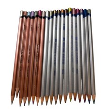 Derwent Metallic Colored Pencils Set of 19 Metallic Colors Coloured Pencils